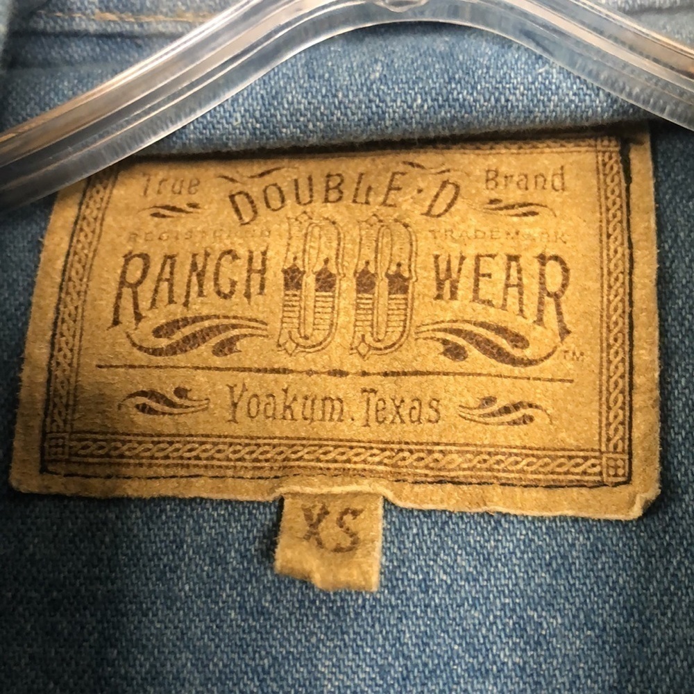 VINTAGE DOUBLE D RANCH BEADED WOMENS DENIM JACKET SUEDE FRINGE - Picture 4 of 16